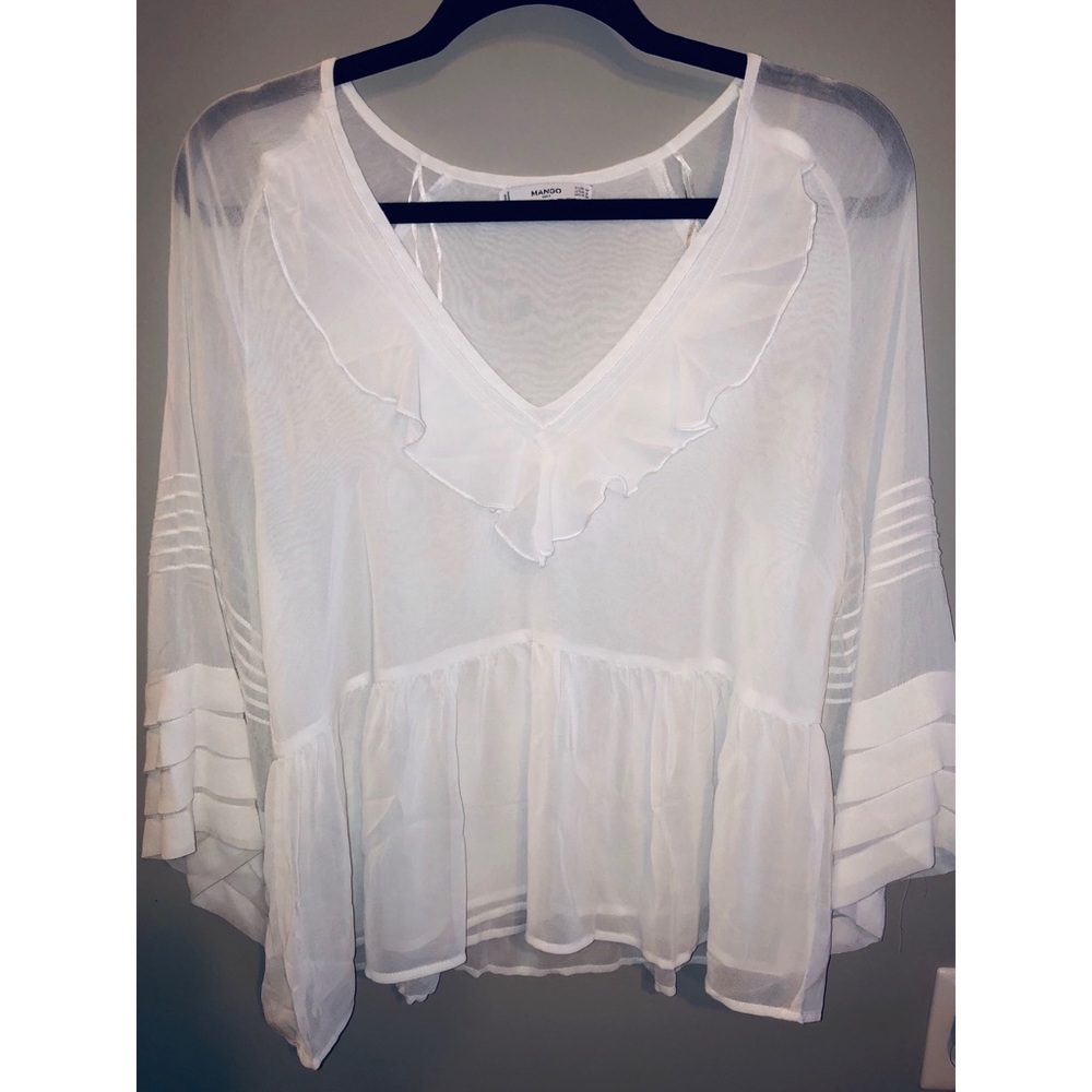 White Flowy Blouse